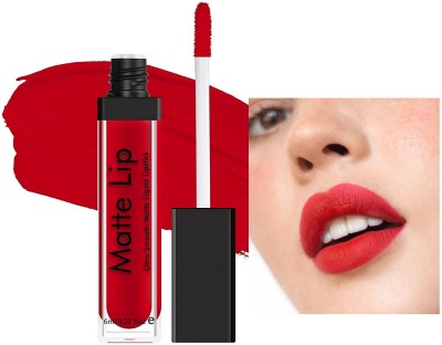 Luster Shine Highly Pigmented Ultra Matte Long Lasting Lipstick(RED, 6 ml)