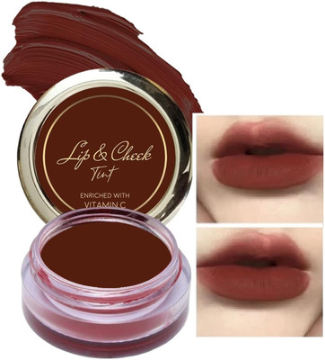 MYEONG Lip And Cheek Mud Tint Maroon Color Creamy Matte Mousse Tint Lip Stain(8 g)