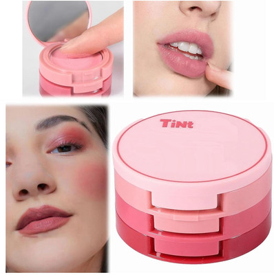 MYEONG 3 in 1 Matte Mousse Korean Lips And Cheek Lip High Pigment Tint Lip Stain(3 g)