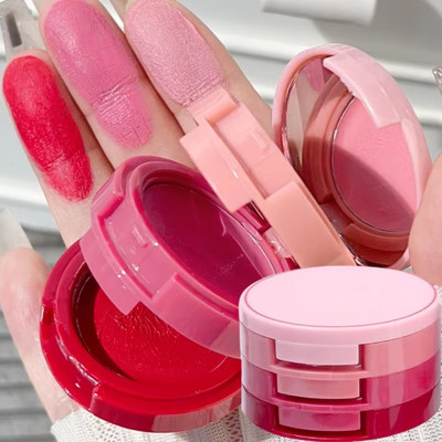 MYEONG 3 in 1 Matte Mousse Lips And Cheek Lip Clay High Pigment Tint Lip Stain(3 g)