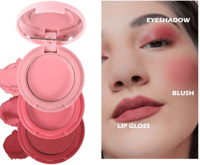 GABBU Best 3-In-1 Lip & Cheek Tint Lip Stain(Muliti colour, 4.5 ml)