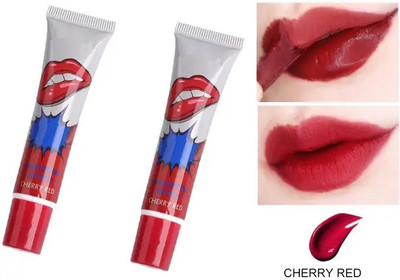 GABBU Long Lasting 24 Hours Peel Off Liquid Lipstick Waterproof Lip Gloss Cherry Red(Pack of: 1, 18 g)