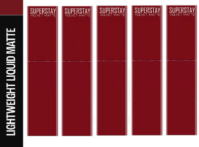 Luipui TRENDING LONG LASTING, WATERPROOF & QUICK DRY LIPSTICK FOR BOLD LOOK PACK OF 5(SANGRIA - 07, 20 ml)