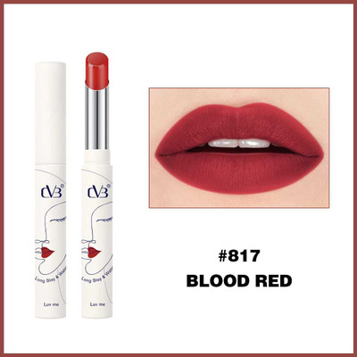 CVB Luv Me Non Transfer Long Stay Waterproof Matte Lipstick(BLOOD RED, 5 g)