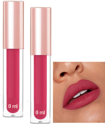 Emijun Combo Matte Liquid Lip Lipstick Lightweight & Transferproof Rose(Rose, 12 ml)