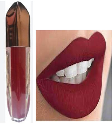 Luipui maroon matte finish liquid lipstick long lasting pack of 1(maroon, 6 ml)