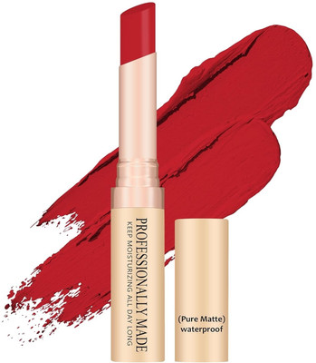 HUZURLU Non Transfer Pure Matte & Waterproof Lipstick(fire-red, 4 g)