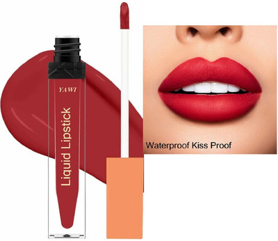 YAWI Lip Mousse Enriched With Vitamin E & Non Sticky Lip Colour For Woman & Girl(Shine Red, 6 ml)