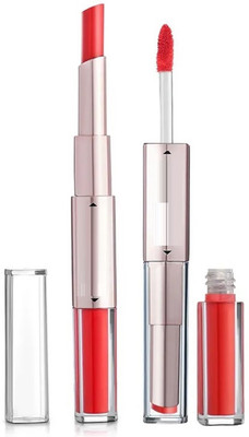 Wonholli 2 IN 1 Waterproof Long Lasting Professional Creamy Matte Lipstick(Red, 7 ml)