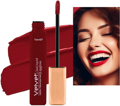 tanvi27 Kiss Proof & Long Lasting Velvete Matte Highly Pigmented Light Red Lipstick(Light Red, 5 ml)