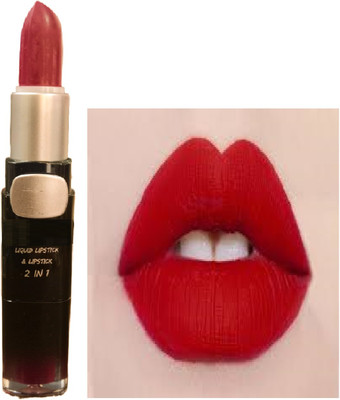 Luipui trending red matte 2 in 1 new lipstick pack of 1(red, 6 g)