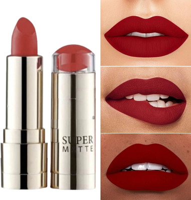 RED4 Rich colour super matte maroon lipstick It helps to lock in moisture(Maroon Colour, 5 ml)