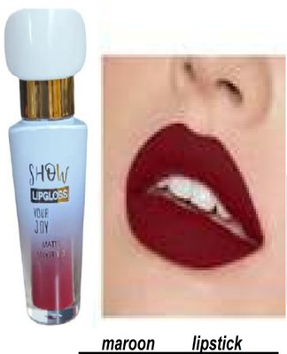 Luipui maroon matte lipstick pack of 1 waterproof awesome(maroon, 6 ml)