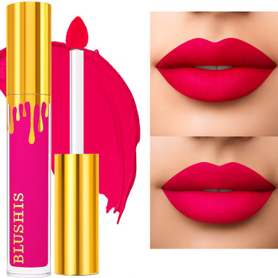 BLUSHIS Non Transfer Ultra Smooth Highly Pigmented Matte Liquid Lipstick(Magenta, 6 ml)