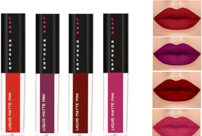 LARA KOSSLER 4 IN1 RED EDITION MINI LIQUID LIPSTICKS(Red, 1 ml)