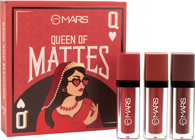 MARS Queen of Mattes Liquid Lipsticks Box Set of 3(REDS & MAROONS, 13.5 ml)