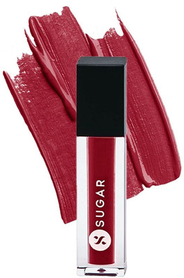 SUGAR Cosmetics Smudge Me Not Mini Liquid Matte Lipstick,Transferproof & Enriched with Vitamin E(10 Drop Dead Red, 1.1 g)
