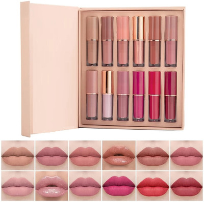 Neycare 12 Colour Liquid Lipstick Set Matte Lipstick Waterproof, Non Stick(MULTI COLOR, 60 ml)