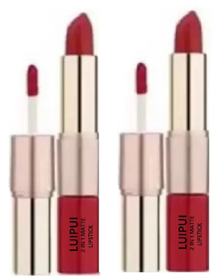 Luipui DARK MARRON LIQUID 2IN1 MATTE LIPSTICK ( PACK OPF 2)(MAROON, 6 g)