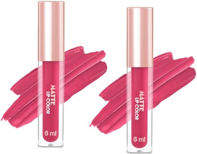 YAWI Long Last Matte Effect Lip Gloss Matte & Liquid Lipstick(peach pink, 12 ml)