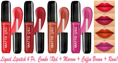 xeymak Liquid Red Edition Non Transfer New Look 4 Pc. set Red Maroon Coffee Rani(Multicolor, 24 ml)