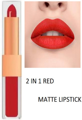 Luipui 2 IN 1 RED MATTE LIPSTICK WONDERFUL AND BEAUTIFUL PACK OF 1(RED, 6 g)