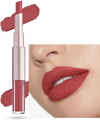 Latixmat Matte Lipstick 2 in 1 Waterproof Long-lasting Moisturizing Lipsticks(PEACH PINK, 7 ml)