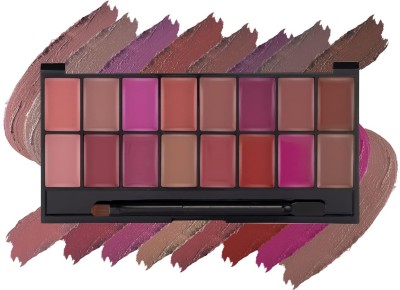 MYEONG 16 Color Ultra Pigmented Matte Lip Color Palette Shade-03(Multi 16 Shade, 36 g)