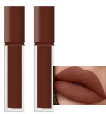 Luipui BROWN SHADE INTENSE LIQUID LIPSISTCK WATERPROOF PACK OF 2(Brown, 10 ml)