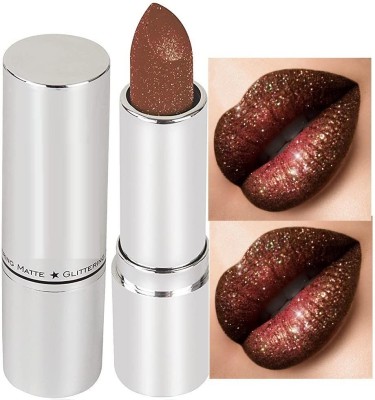 YAWI Best Shimmery Sparkly 3D Magical Metallic Glitter BROWN Lipstick(BROWN, 3.8 g)