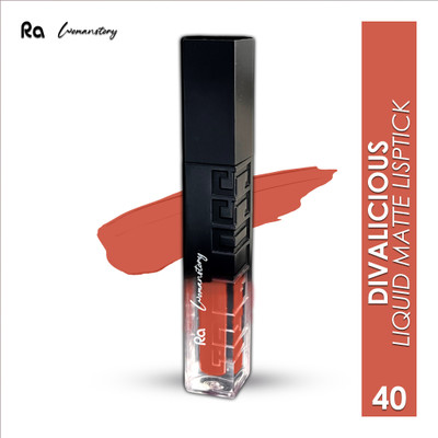 Ra Womanstory Black Liquid Non-transfer Matte Lipstick - High Pigmentation(Divalicious, 4.5 ml)