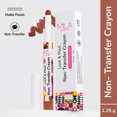 MILA BEAUTÉ Transferproof Long Lasting Matte Crayon I Hydrating with Ceramides & Shea Butter(Not Today, 1.25 g)