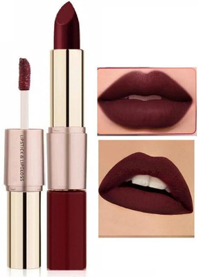Yuency BEST LIQUID AND CRAYON WATERPROOF LIPSTICK(MAROON, 8 g)