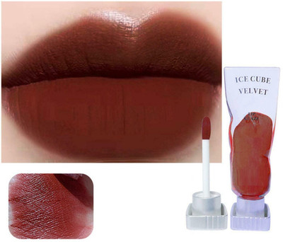Latixmat Ice Cube Velvet Matte Lipsticks, Long Lasting Non-Transfer Lip Color Lipstick(MAROON, 4 g)
