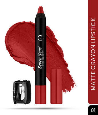 Seven Seas Matte Mood Non-Transfer Lipstick Long Lasting & Waterproof Lasts Upto 24Hrs(Red, 3.5 g)