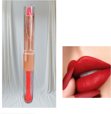 Luipui red matte finish lipstick pack of 1 waterproof and style look(red, 6 g)
