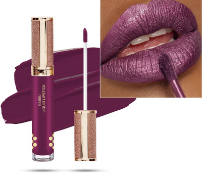 GABBU Metallic Waterproof Lip Gloss | Lightweight Lip Gloss with High Shine(PURPLE, 7 ml)