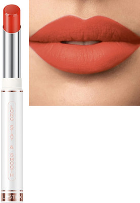 HUZURLU Non Transfer Matte Water Proof Smooth Lipstick(orange punch, 3.8 g)