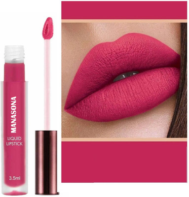 manasona New Matte Liquid Lipstick Smudge Proof(Pink, 3.5 ml)