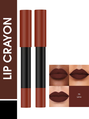 Luipui PREMIUM MATTE NON-DRYING & SMUDGE PROOF MATTE LIPSTICK PACK OF 2(LOVE - 26, 8 g)