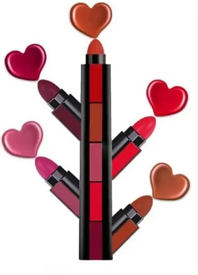 HUZURLU 5 in 1 lipstick-multi use-blush-eyeshadoe-lip liner-bronzer(multi, 6 g)