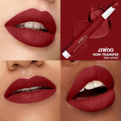 Jiwoo Lipstick Matte Finish | Waterproof |Long Lasting |Lasts Up to 24 hours(RED APPLE, 3.5 g)