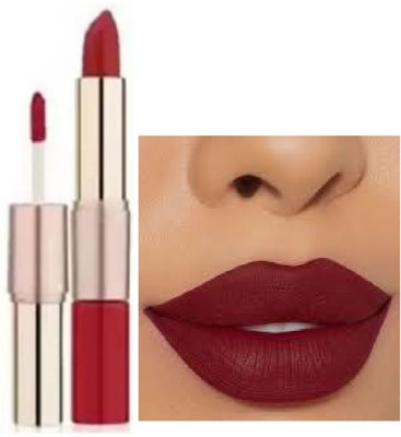Luipui 2 in 1 maroon matte lipstick waterproof trending pack of 1(maroon, 6 g)