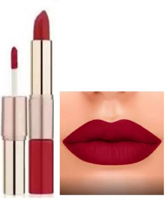 Luipui 2 in 1 maroon matte finish lipstick pack of 1 smoothness(maroon, 6 g)
