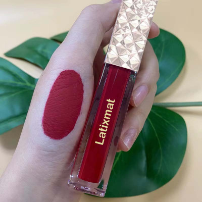 Latixmat New Kiss Proof, Water Proof & Long-lasting Luxurious Deep Red Lipstick(Deep Red, 5 ml)