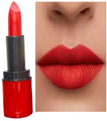 Luipui red crayon matte lipstick waterproof and smooth pack of 1(red, 6 g)