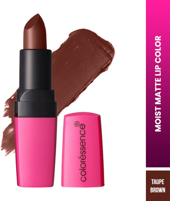 COLORESSENCE Moist Matte Lipstick | Hydrating & Richly Pigmented | Butter Soft Texture ML16(Taupe Brown, 4 g)