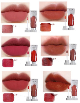 Latixmat Lip Glaze Lipstick Pack of 6 Shades, Glossy Finish - Multicolor(MULTI COLOR, 24 g)
