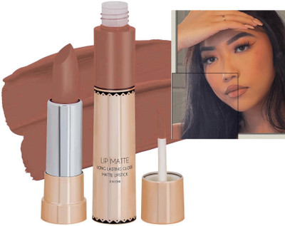 tanvi27 New-Ultra-Pigmented-Creamy-&- Liquid-Matte-Brown-Lipstick(Dusky Brown, 8 g)
