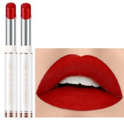 ADJD Combo Non Transfer Matte Water Proof Smooth Lipstick Brave red(Brave red, 7.6 g)